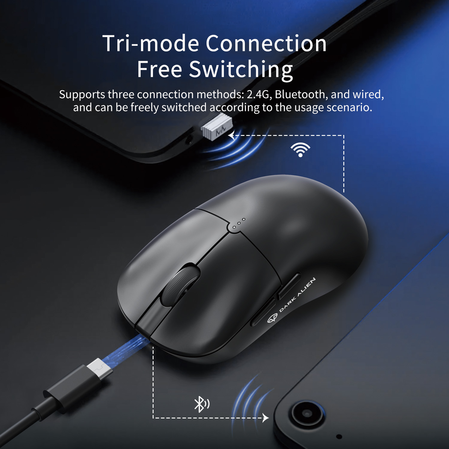 Wireless Tri-mode Game Mouse 1 - Esports Gaming Mouse Weight Adjustable recensie en prijs