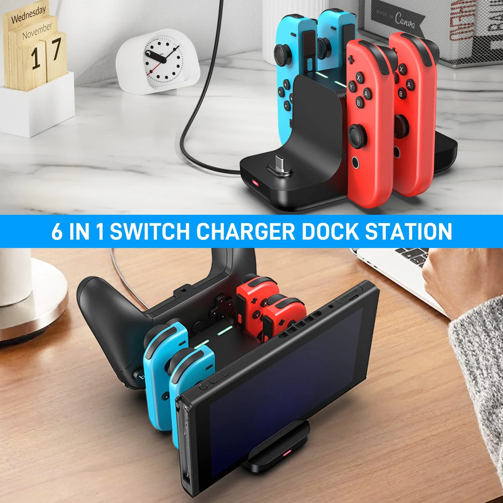 Switch Charger Dock Station 6  - Controller Charging Stand recensie en prijs