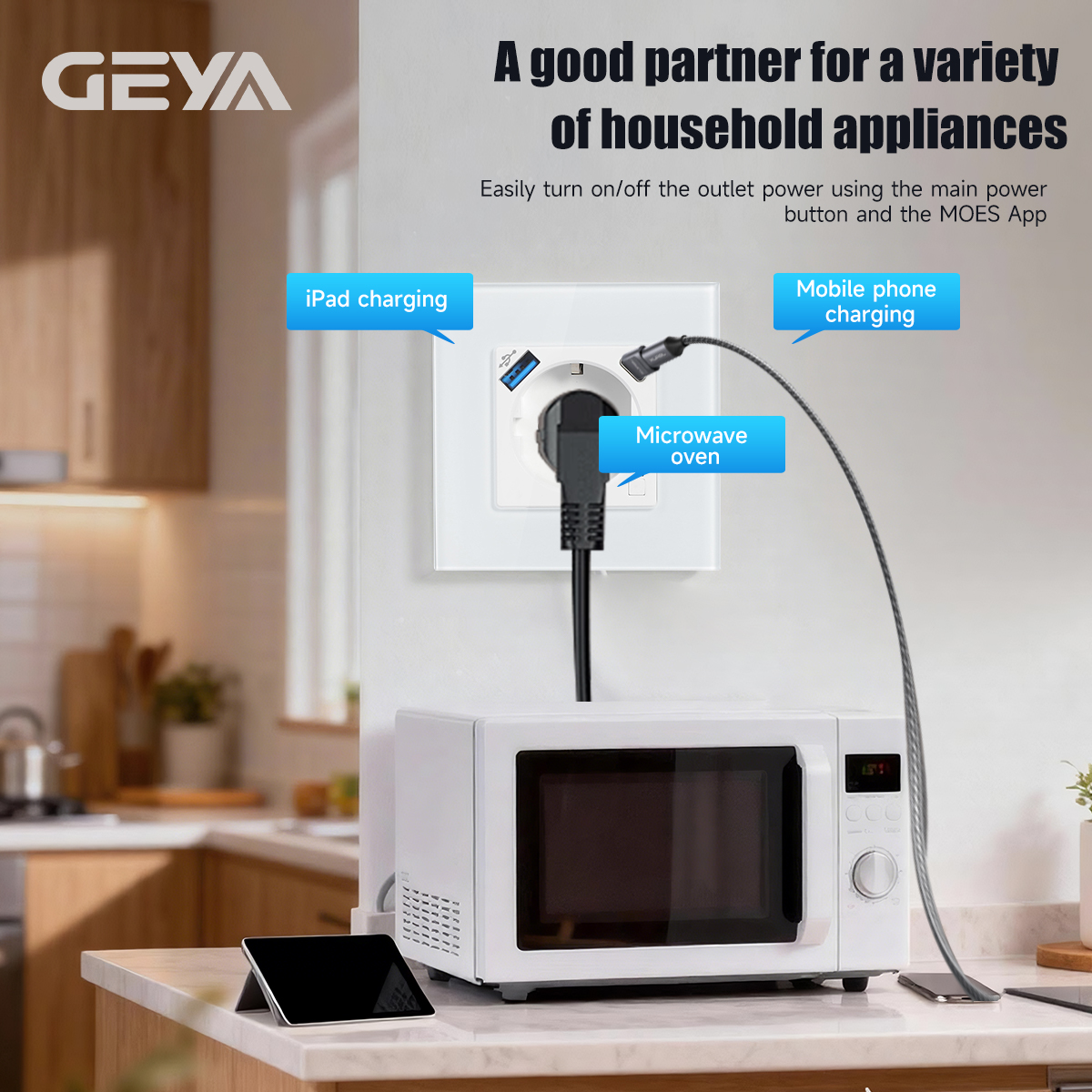 GEYA Wifi EU Socket With 20W T - Controller Charging Stand recensie en prijs