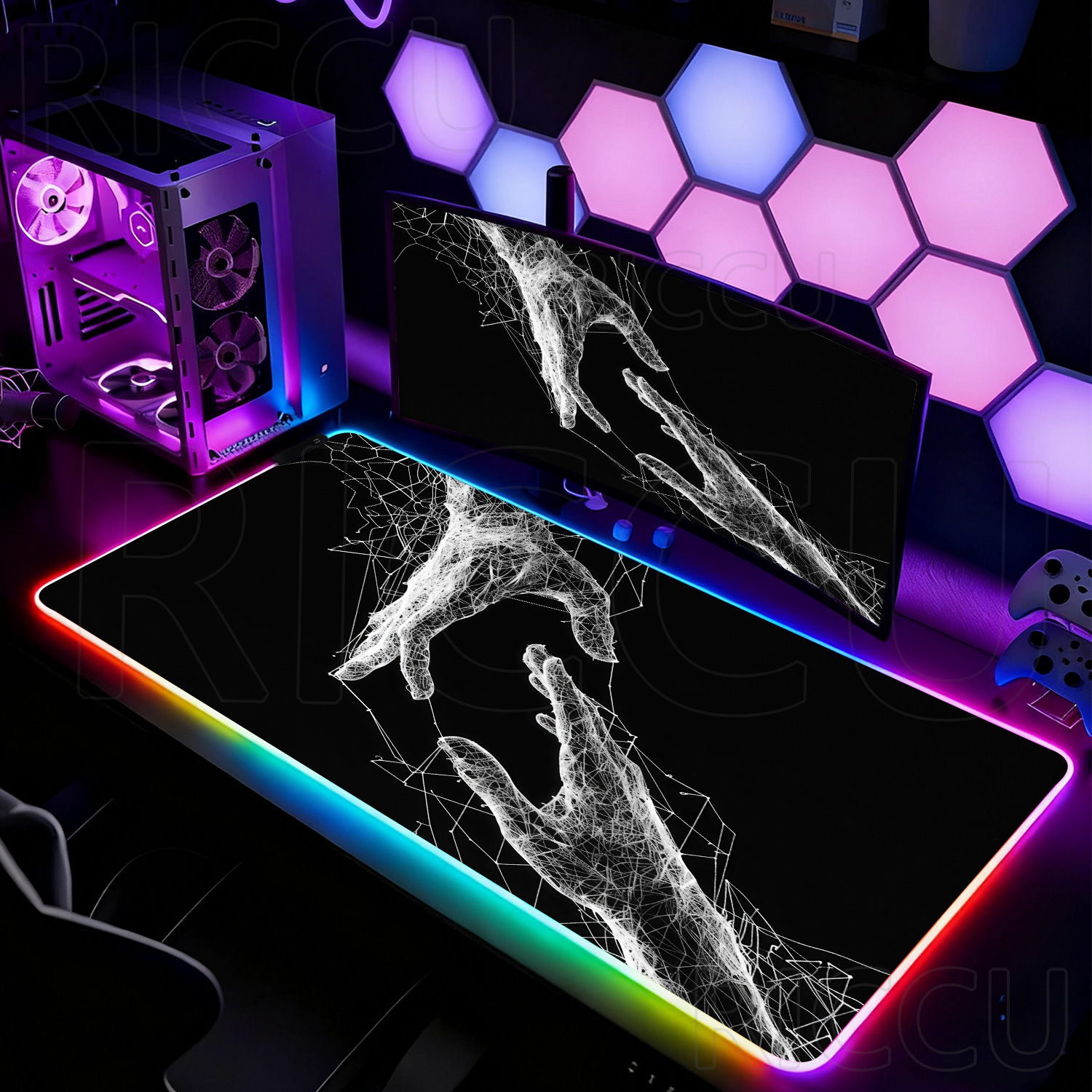 RGB XXL HD Large Black White G - Esports Gaming Setup recensie en prijs