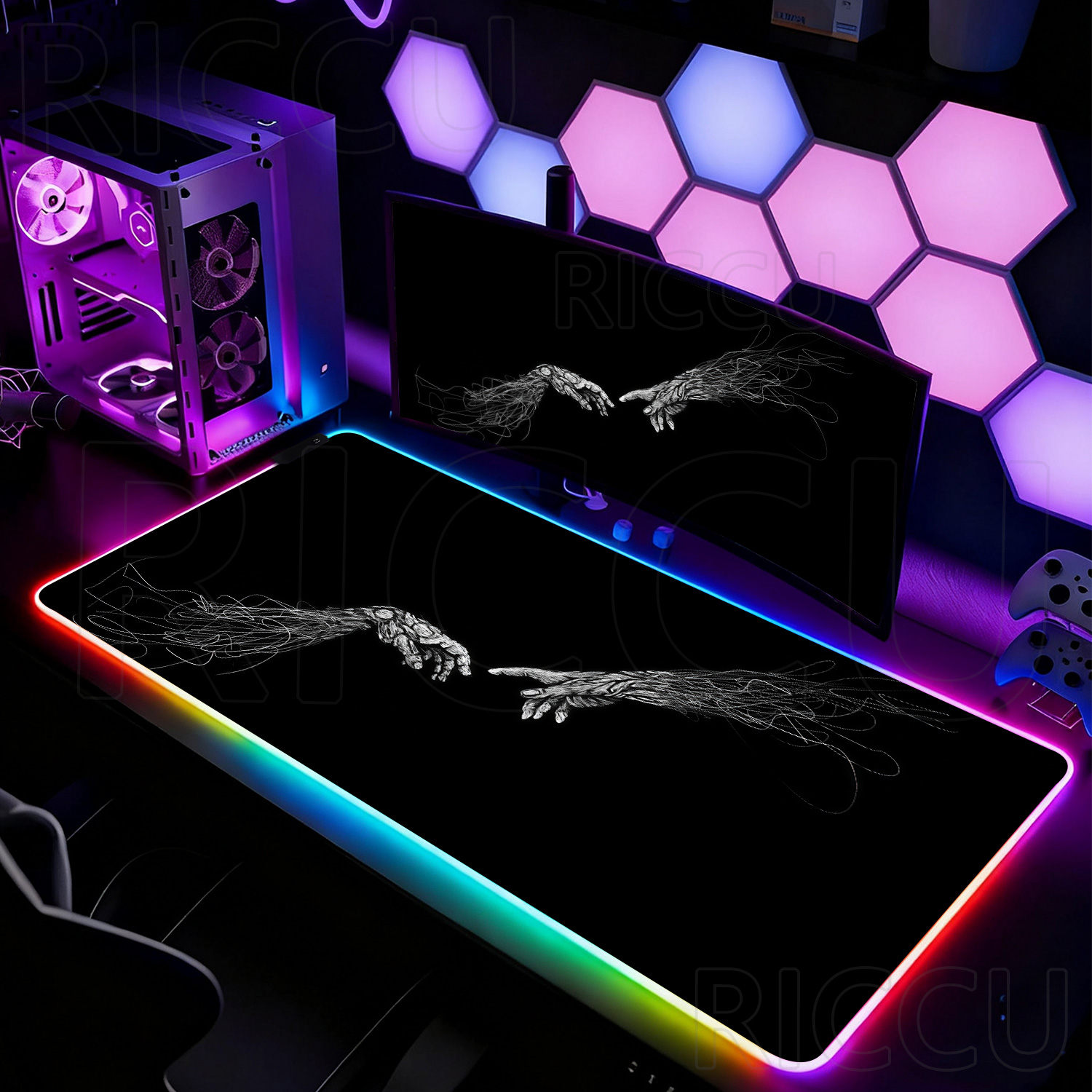 RGB XXL HD Large Black White G - Esports Gaming Setup recensie en prijs