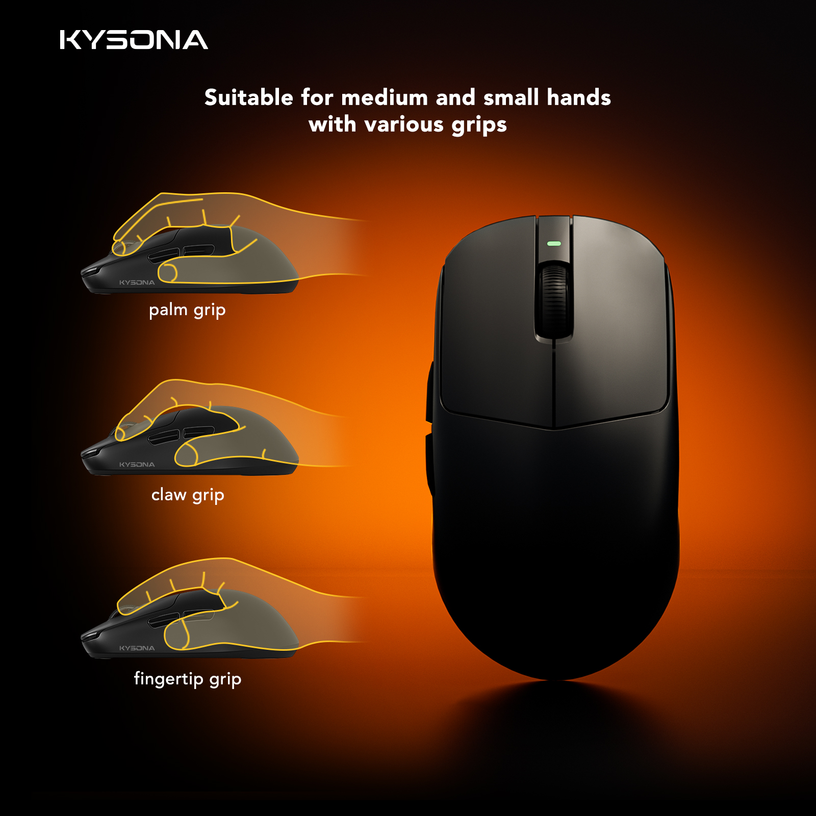 KYSONA Mercury Pro PAW3395 Wir - Esports Gaming Mouse Weight Adjustable recensie en prijs