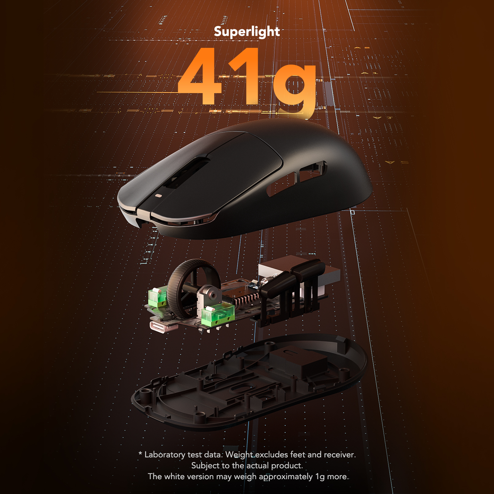 KYSONA Mercury Pro PAW3395 Wir - Esports Gaming Mouse Weight Adjustable recensie en prijs